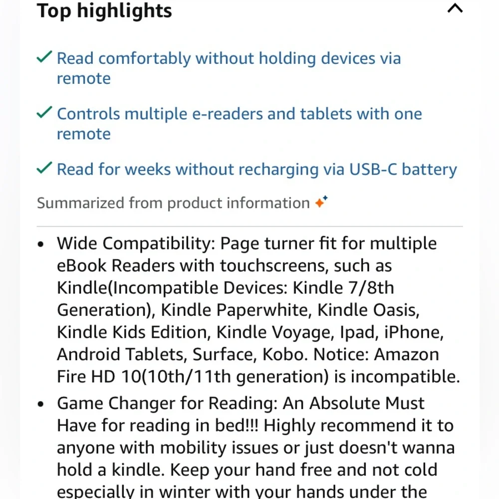 RF Remote Controlled Page Turner Kindle /Ipad